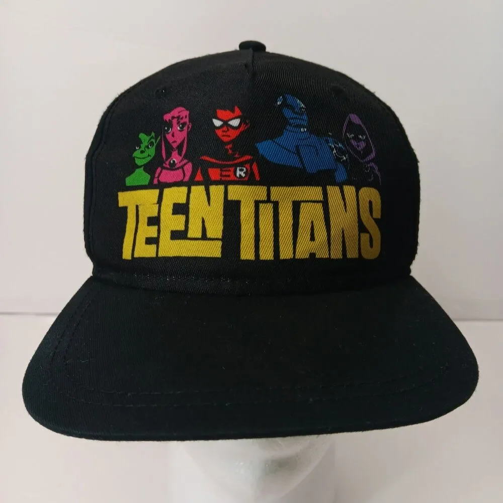 Cartoon Network Teen Titans Go! Youth OSFM SnapBack Hat Cap Black 1 Pair Socks